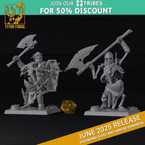Grave Giants - Highborne Elves and Undead Dominion - Titan Forge Miniatures June 2025 by Titan Forge Miniatures