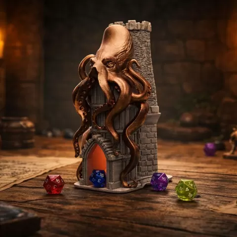 Mediaval Octopus Dice Tower by Studio Tridimen