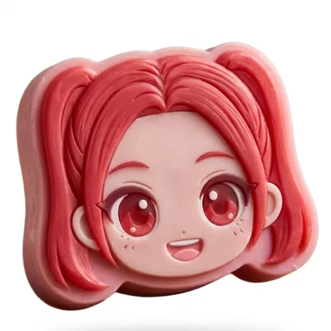 Mira - KPop Demon Hunters, Figura base plana 2D, moldes de silicon, yesos, chocolates, velas,