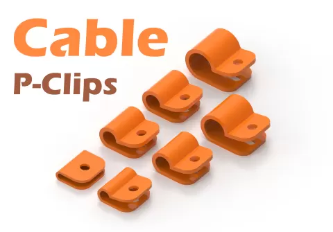 Cable Mounts P clip - 7 Variations