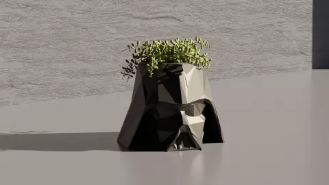 Darth Vader Low Poly - Star Wars Pot Plant/Pen Holder
