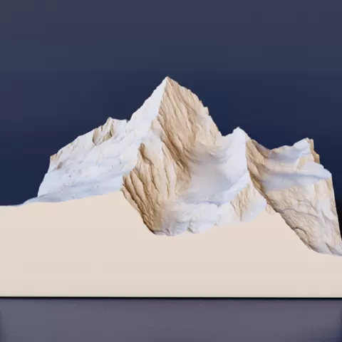 Dent Blanche (4,357m) 3D Model STL