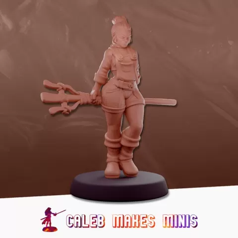 (NSFW) "Maebel" - Farmgirl Pinup [PRE-SUPPORTED] | Horse Lords of House Byron by Caleb Makes Minis