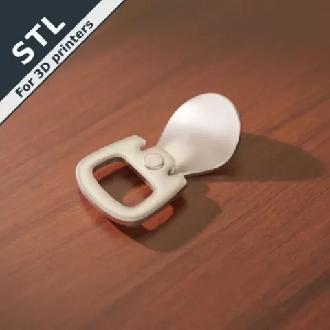 Miniature Retro Pull Tab – Beverage Can Accessory STL