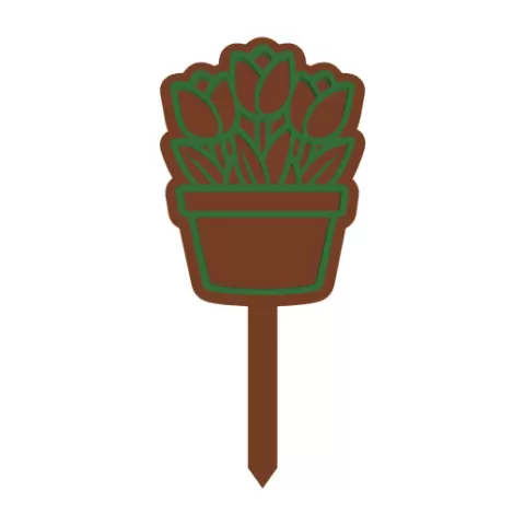 Tulips in Flower Pot (Cake Topper)