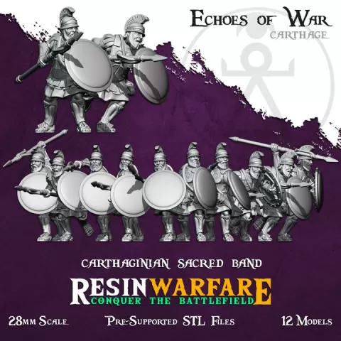 Carthaginian Sacred Band - Echoes of War: Punic Wars by ResinWarfare