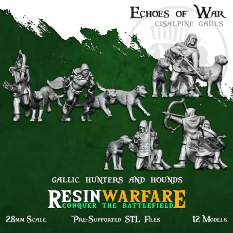 Gallic Hunters & Gallic Hounds - Echoes of War: Punic Wars by ResinWarfare