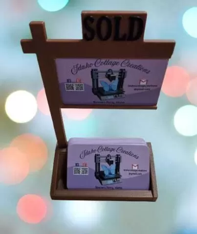 SOLD Realtor Sign Business Card Holder for Single Color Printers with Commercial License