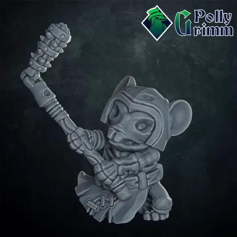 Tales of the 11th Hour. Mousling hero. Undead, skeleton, monster ver 4 by PollyGrimm