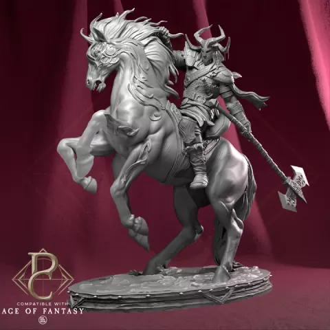 Valdyr, Protector of Aesirheim mounted on horse - 3 SIZES by Parasite Collectibles