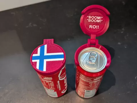 Drikkeboks lokk - VM "RO" inspirert - Norsk vers