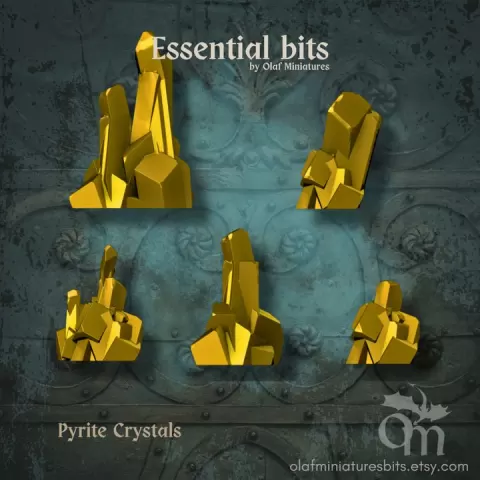Pyrite Crystals by Olaf Miniatures Bits