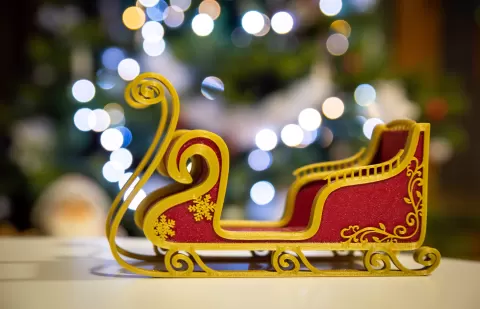Santa sleigh with style - NO supports needed