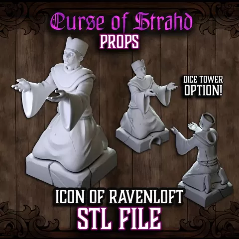 Icon of Ravenloft Statuette / Dice Tower - Curse of Strahd Prop by RPG Printables