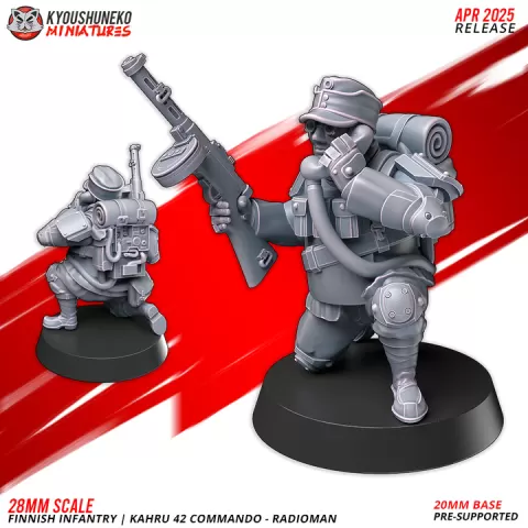 Radioman - Kahru 42 Commando | Finnish Weird War ww2 by Kyoushuneko Miniatures