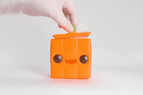 Halloween Pumpkin Pixel Storage Candy Box
