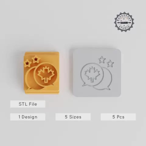 Chat Stamp Tile Set, 5 Motif Sizes 20-40mm, Perfect for Clay, Cookies & Fondant PRODUCT_5504