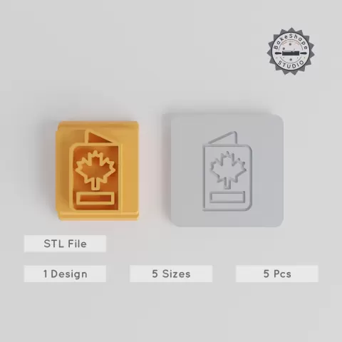 Book Stamp Tile Set, 5 Motif Sizes 20-40mm for Clay, Cookies & Fondant PRODUCT_5498