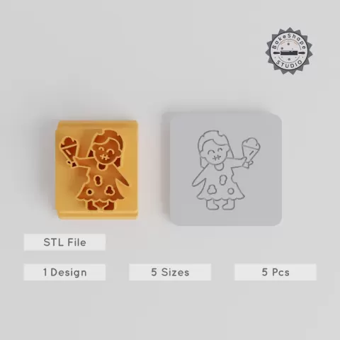 Zombie Bride Stamp Tile Set, 5 Motif Sizes 20-40mm, Perfect for Clay, Cookies & Fondant, Halloween Horror Decor PRODUCT_5677