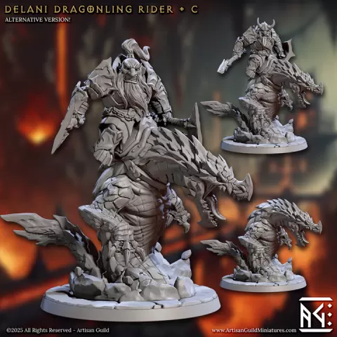 Delani Dragonling Rider - C (Magmaforged Dwarves of the Depths) by Artisan Guild