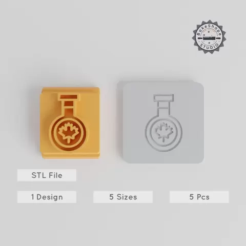 Stamp Tile Bottle Set, 5 Motif Sizes for Clay, Cookies & Fondant PRODUCT_5499