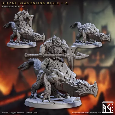 Delani Dragonling Rider - A (Magmaforged Dwarves of the Depths) by Artisan Guild