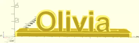 Olivia Nameplate