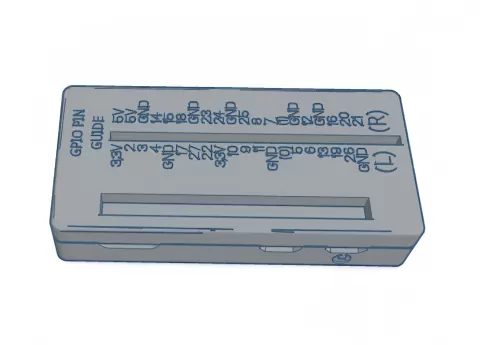 Raspberry PI 0W/0W 2/0 Snap Fit Case With GPIO Key/Guide (No Supports)