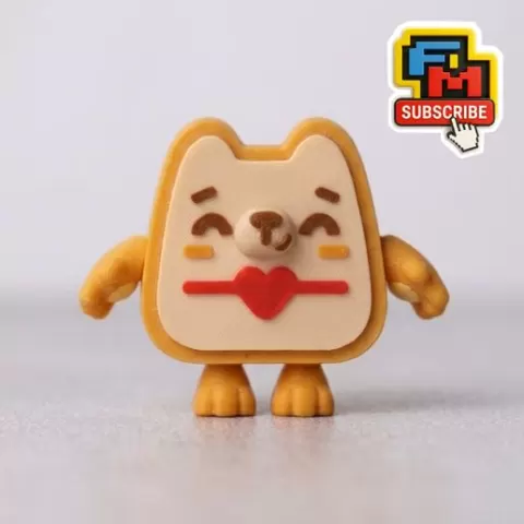 Flexi Toasty Shy Dog- love – Cute Articulated Toy | 3MF | No Supports | Easy Print