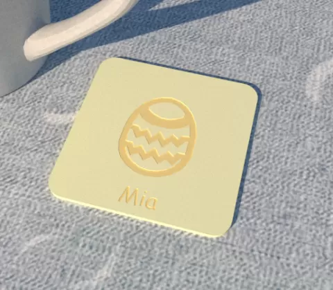 Easter Egg Waves coaster - Mia