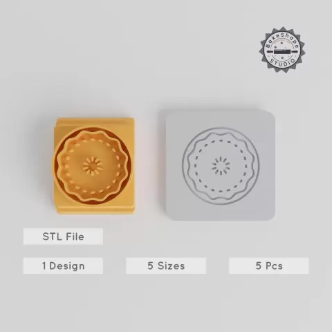 Pie Stamp Tile Set, 5 Sizes for Clay, Cookies & Fondant, Thanksgiving Dessert Decoration PRODUCT_5293