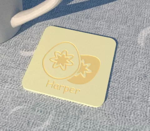 Easter Two Eggs coaster - Harper