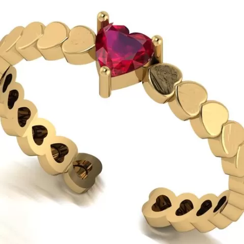 Heart Ring open from bottom STL Print Model