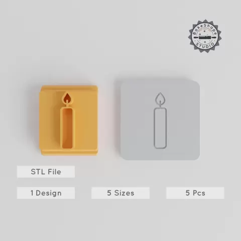 Candle Stamp Tile Set, 5 Sizes 20-40mm, Perfect for Clay, Cookies, Fondant & More, Thanksgiving Celebration Theme PRODUCT_5247