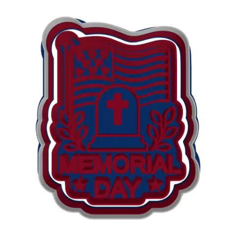 Memorial Day Flag and Headstone (Stamp Set)
