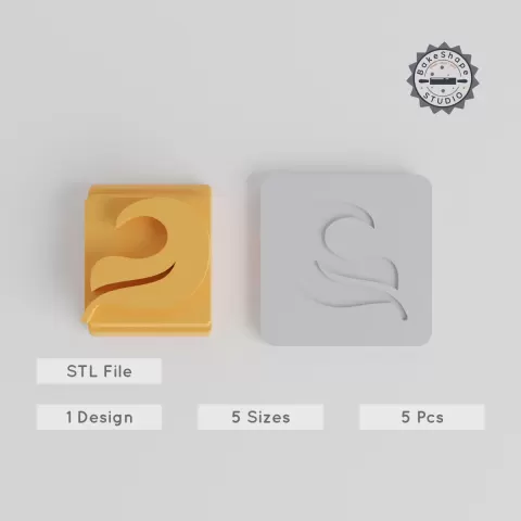Leaf Stamp Tile Set, 5 Motif Sizes for Clay, Cookie & Fondant, Nature Foliage & Garden Leaf Design PRODUCT_5096