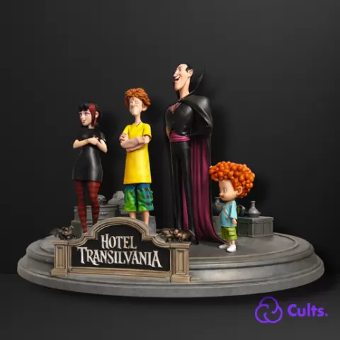 🧛‍♂️🏰✨ Diorama Hotel Transylvania en 3D: ¡Escena Completa de Colección con Detalle Profesional! 🎨