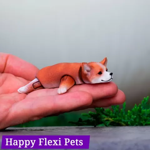 #17 Pembroke Welsh corgi the print in place toy by Happy Flexi pets