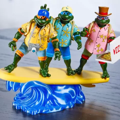 Surf Board & Wave Base Action Figure Display Stand