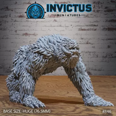 Space Yetti Crawling / Cosmic Ape / Bigfoot Monster / Galactic Frost Giant / Star Sasquatch / Snow Beast / Sci-Fi Wars Encounter by Epic-Miniatures