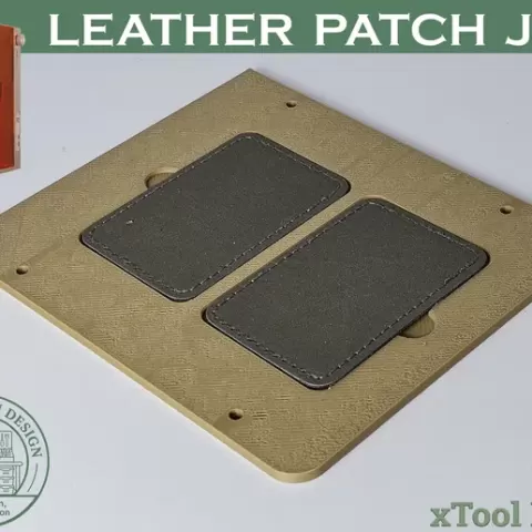 xTool F2 2-Rectangular Leather Patch Batch Engraving Jig – Alignment Fixture
