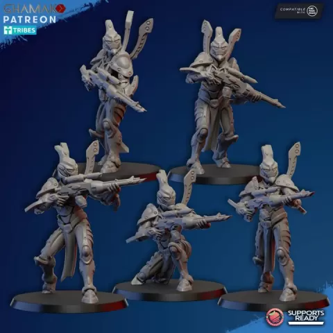 Amish Space Elf Unit by Ghamak