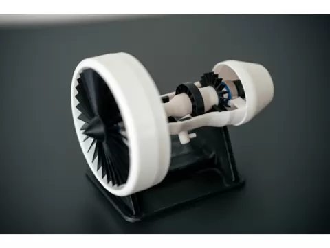 Jet Engine - working compressed air turbofan by rndmframes_printing