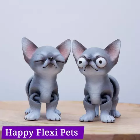 #3 Richard the Chihuahua - articulated dog flexi toy by Happy Flexi pets