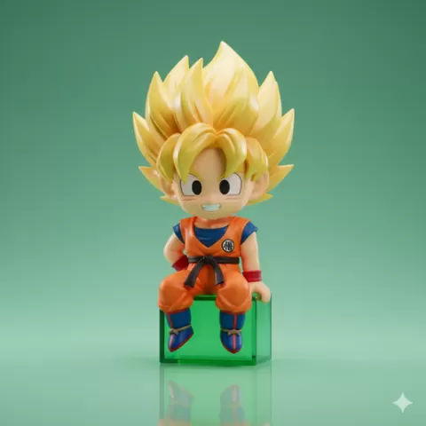 Son Goku — Dragon Ball kawaii High Quality anime anime figurine STL File anime statue Ready for 3D Printing