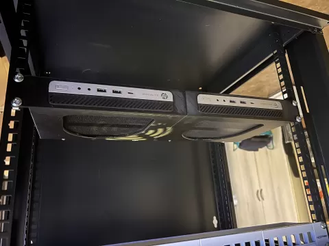 1U rackmount for HP Elitedesk G3 mini and newer