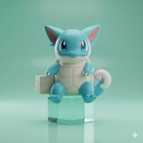 Wartortle — Pokémon anime fan art Smart Printable collectible figurine anime figurine 3D Model STL anime collectible Download for Creative Makers