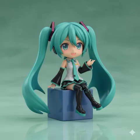 Hatsune Miku — Vocaloid collectible figurine Clean Printable otaku anime figurine 3D Model STL File desk figurine for Smooth and Easy Prints
