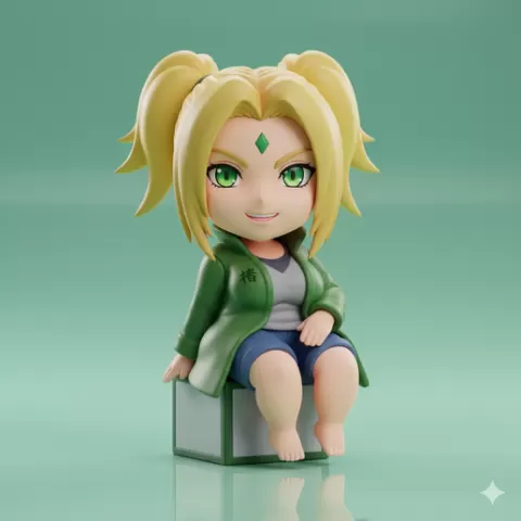 Tsunade — Naruto Shippuden chibi Well Made 3d printable figure anime figurine 3D Model STL designer toy Ready for Printing