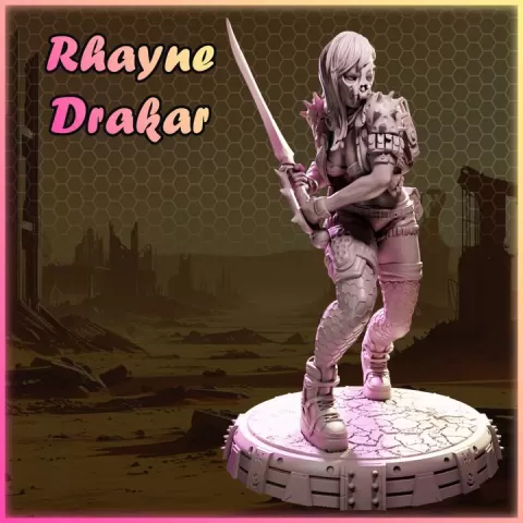 Rhayne Drakar from Ladies of Nuke City by Black Bird Miniatures